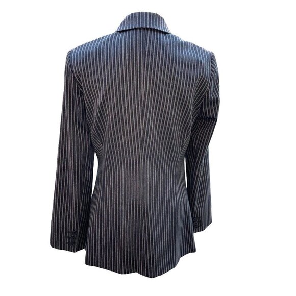 Walter Baker Double Breasted Blazer Womens Size 8 Vintage 90s Y2K Stripe Spandex - Picture 2 of 10